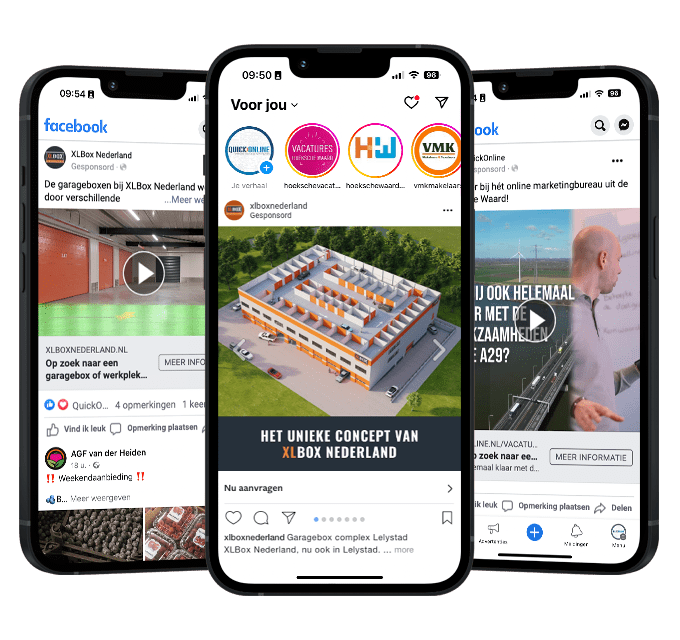 Social media advertising door QuickOnline