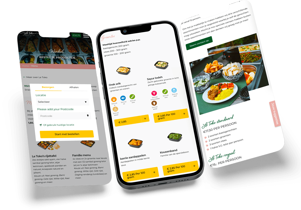 Online eten bestellen app